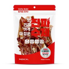진짜수제 국내 생산 대용량 수제 강아지간식, 1개, 돼지귀