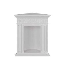 코너 벽난로 집꾸미기 콘솔 펜션 인테리어 선반, 1개, 화이트