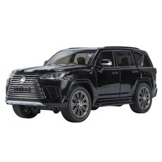 마이카 다이캐스트 합금 1:24 렉서스 LX600 모델 럭셔리 SUV 자동차 모형 피규어 장식, 1개, 색상_블랙