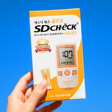 에스디바이오센서 에스디체크 골드2 혈당측정기 단품 (혈당측정기+채혈기+침10개+파우치+건전지) SW, 1개