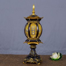 仿古宮燈財神燈關公燈佛前供燈led蓮花燈長明燈佛堂心經大號神燈 神明燈 供佛燈 長明燈 佛燈供燈 風水 擺飾 招財 佛燈, 【一支專拍】16寸招財進寶/黑金色1, 1個