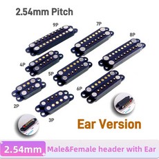 2A 마그네틱 포고 핀 커넥터 2Pin 3Pin 4 5 6 7 8 9 Pogopin Male Female 간격 2 5/2 80mm 스프링 장착 전원 소켓, 1PC, 3P, 2 54 Male Female Ear