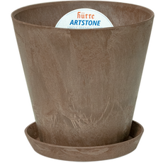 HUTTE Artstone Claire Pot 經典盆系列／不含水盤需另購, 金屬鏽, 1