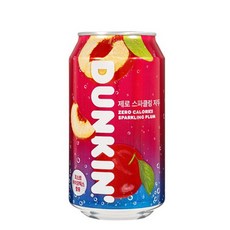던킨 제로 스파클링 자두, 350ml, 6개