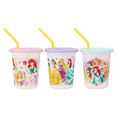 스케이터 캐릭터 빨대컵 3P 세트, 디즈니 프린세스, 1세트, 320ml
