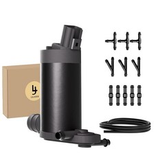 앞유리 와셔 펌프 핏 98-17 포드 익스페디션 98-10 익스플로러 와셔 유체 펌프 2M 스프레이 호스 1개 + 커넥터 1개 포함 | OEM 6F9Z-17664-A F7, 앞유리 와셔 펌프 핏 98-17 포드 익스페디션, 98