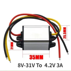 차량용 전원 공급 장치 컨버터 벅 스텝 다운 모듈 DC to 12V 24V-3V 3.3V 5V, 08 8V-31V To  4.2V 3A