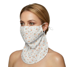 에코리즈 시어서커 자외선차단 멀티 마스크 롱타입 국내생산, 1개, 플라워피치