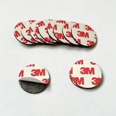 마그넷 원형 고무 자석 초강력 테이프 스티커 붙이는자석 냥장고문 동그란 동전 3M, 25mm, 5개