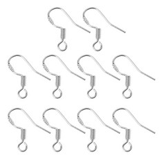 10pcs/set hypoallergenic earring hooks 프렌치 귀걸이 고리 와이어 귀 갈고리 보석 귀걸이 만들기 공예품 diy silver