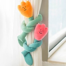 모던앳 튤립 커튼 집게 후사고리 타이백, 옐로, 1개