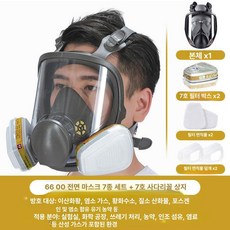 작업용 공업용 보호구 산업용 안면 필터형 농약 살포용, 6800 풀페이스 마스크 7호 카트리지 7종, 1개