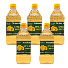 더건강플러스 해바라기유 비타민E 토코페롤 함유 식용유 요리 튀김 볶음용, 5개, 1L