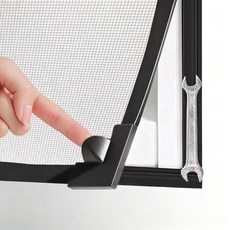 adai-204 창문용 자석 방충망 간편설치 탈부착형 타공없이 부착 탄력 메쉬 방충망 모기차단 통풍