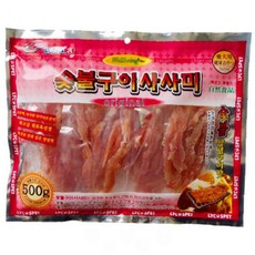 애견 숯불 구이 닭가슴살 육포 500g 저지방 고단백 건강 간식 훈련 보상 영양, 1개, 상세페이지 참조