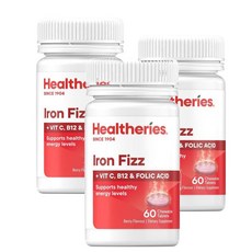 헬씨리스 철분 피즈 츄어블 Healtheries Iron Fizz Chewable Tablets, 3개, 60정