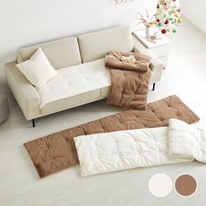 +5%더블모던하우스 포근한 인조 래빗퍼 소파패드 3인 60x180 2color 757745, 3인 60X180_브라운