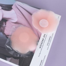 여성용 니플패드 꽃모양 실리콘 니플패치 1쌍, 1