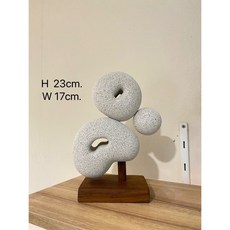 【台灣出貨 戊辰美學】療癒小物 / 桌上型 / 居家擺飾 / 獨一無二 / 紓壓 白磚藝術 /藝術家作品/柚木, H23*W17cm