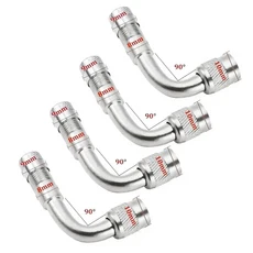 오토바이 45 90 135 도 각도 벤트 밸브 어댑터 타이어 튜브 익스텐션 트럭 자동차 모토 바이크용, 07 4pcs Silver-90