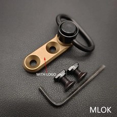 전술 장비 스트랩 슬링 스위블 어댑터 레일 마운트 메탈 푸시 버튼 무기, 1개, 3. DE MLOK QD Mount