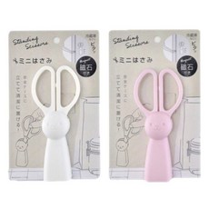 BO雜貨【SV8303】磁鐵可立式剪刀 食物剪 可愛粉紅兔子 好收納 辦公室 廚房, 1個