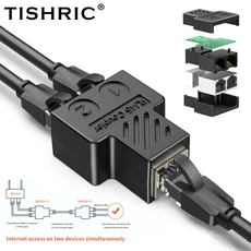 RJ45 TISHRIC 기가비트 네트워크 커넥터 익스텐더 이더넷 케이블 어댑터 RJ45