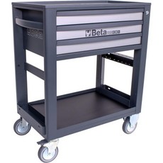 베타 RSC51 블랙 3드로어 롤링 툴 카트 트롤리 잠금식 낙하 방지 엣지 881파운드. 적재 용량, Light Grey