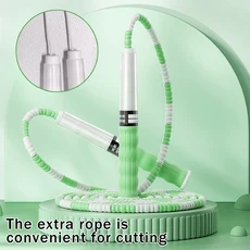 조정 가능한 대나무 점프 밧줄 어린이를위한 부드러운 구슬이있는 엉킴없는 디자인 학교 스포츠 홈 심장 훈련 장비