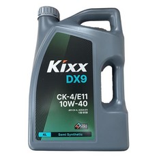 KIXX DX9 10W40 CK4 4L, 1개, 10W-40