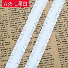 蕾絲花邊 輔料 1.3釐米寬, A35-1漂白 一米, 1個