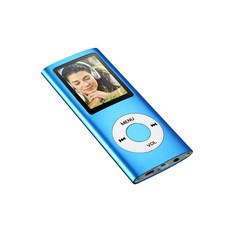 多功能MP4音樂撥放器 內建喇叭 MP3隨身聽 可擴音播放(無容量需插TF卡), 藍色, VT300