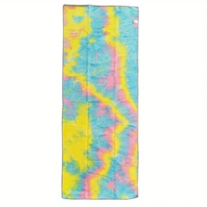 은젤 핫 요가 타월 미끄럼 방지 매트 땀 흡수 인쇄 그립 도트 포함 필라테스 운동용 72인치 x 24인치 꽃무늬 2741643, 생동감 있는 정맥