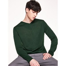 르오트 브라이트 코튼 블렌디드 브이넥 남성 니트 4종택일