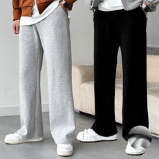 [기모] 남자 겨울 고퀄리티 롱 세미 와이드 트레이닝 팬츠 바지 츄리닝 빅사이즈