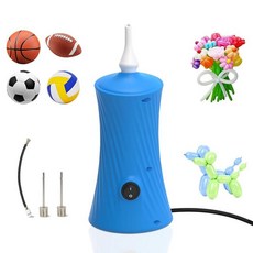 AXHJ 풍선 펌프 전기 에어 펌프 260q 포일 라텍스 풍선 및 스포츠 볼용 2-in-1 전기 공기 풍선 펌프 파티 장식용 풍선 팽창기 스포츠 퍼플 AC110V, 블루