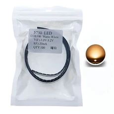 다이오드 5730 0.2W SMD LED 레드 옐로우 그린 화이트 블루 핑크 5630 발광 다이오드 100 개/묶음, Warm White