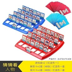 臺灣發貨 猜猜我是誰 益智桌遊 (一組兩入) 送懲罰盤 親子互動 推理邏輯啟發, 大號猜人物【彩盒】, 1個