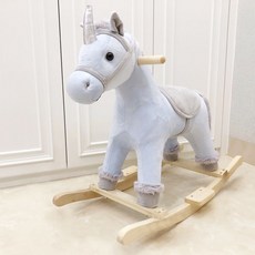 흔들말 어린이 키즈카페 실내 말타기 목마 인형 완구, 유니콘, 1개