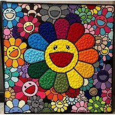 DIY 폼폼이 뿅뿅이 퐁퐁이 해바라기 액자만들기 diy 공 그림 재료 패키지 거실 장식 집콕 털볼, 케이크 신짱(40x40cm패키지), 1개
