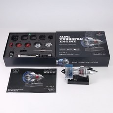 TECHING 미니 메탈 에어로 터보팬 엔진 DM122 DIY 전기 모델 수집용 장식품 170+ 부품 수동 조립 키트