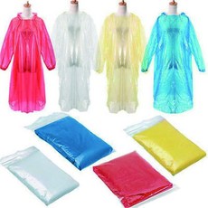 휴대용 랜덤 컬러 일회용 우비 비상 대비 가벼운 비옷, 일회용우비 BL03868 색상랜덤