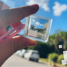 네모 필터 픽셀 아크릴 키링 끈 색상 랜덤 열쇠고리 가방키링 예쁜키링 차키열쇠고리 자동차키링, 상세페이지 참조, 1개