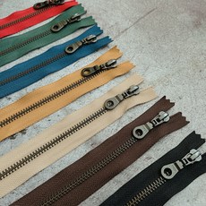 YKK 쇠 지퍼 7컬러 5호 가방지퍼(길이 35CM 40CM 60CM ), YKK 쇠지퍼 5호 60CM, 베이지, 1개