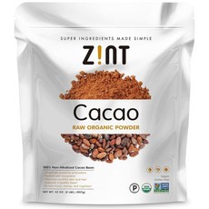 Zint 코코아 파우더 가루 진트 카카오 32 oz 팔레오 인증 비 변형 항노화 항산화 슈퍼푸드 글루텐 프리 빈 순수하고 맛있는 초콜릿 에센스 온스, 1개, 907g