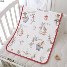 DFMEI 新生嬰兒牀單隔尿墊嬰兒牀防水防滑水洗大尺寸牀墊尿不溼生理期牀, 1個, 漿果林滿印尿墊:50*70cm