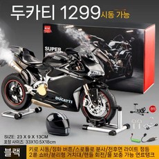 오토바이 프라모델 1/6 다이캐스트 합금 가와사키H2R 두가티 선물, 2. 두카티 1299블랙