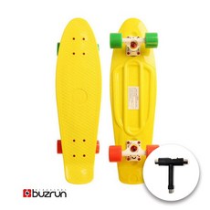 버즈런 27인치 크루져보드 티툴 증정 바퀴색상랜덤, 옐로우, 1개