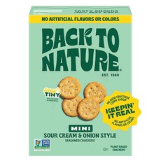 Back to Nature 크래커 비스킷 백 투 네이처 미니 마늘 5온스, 사워 크림 & 양파 스타일