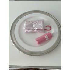 강아지 글로시 풉백 똥츄 베변봉투 케이스 산책 홀더 아기배변봉투, 하트(핑크), 1개 하트(핑크), 1개